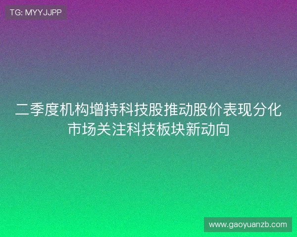 二季度机构增持科技股推动股价表现分化市场关注科技板块新动向
